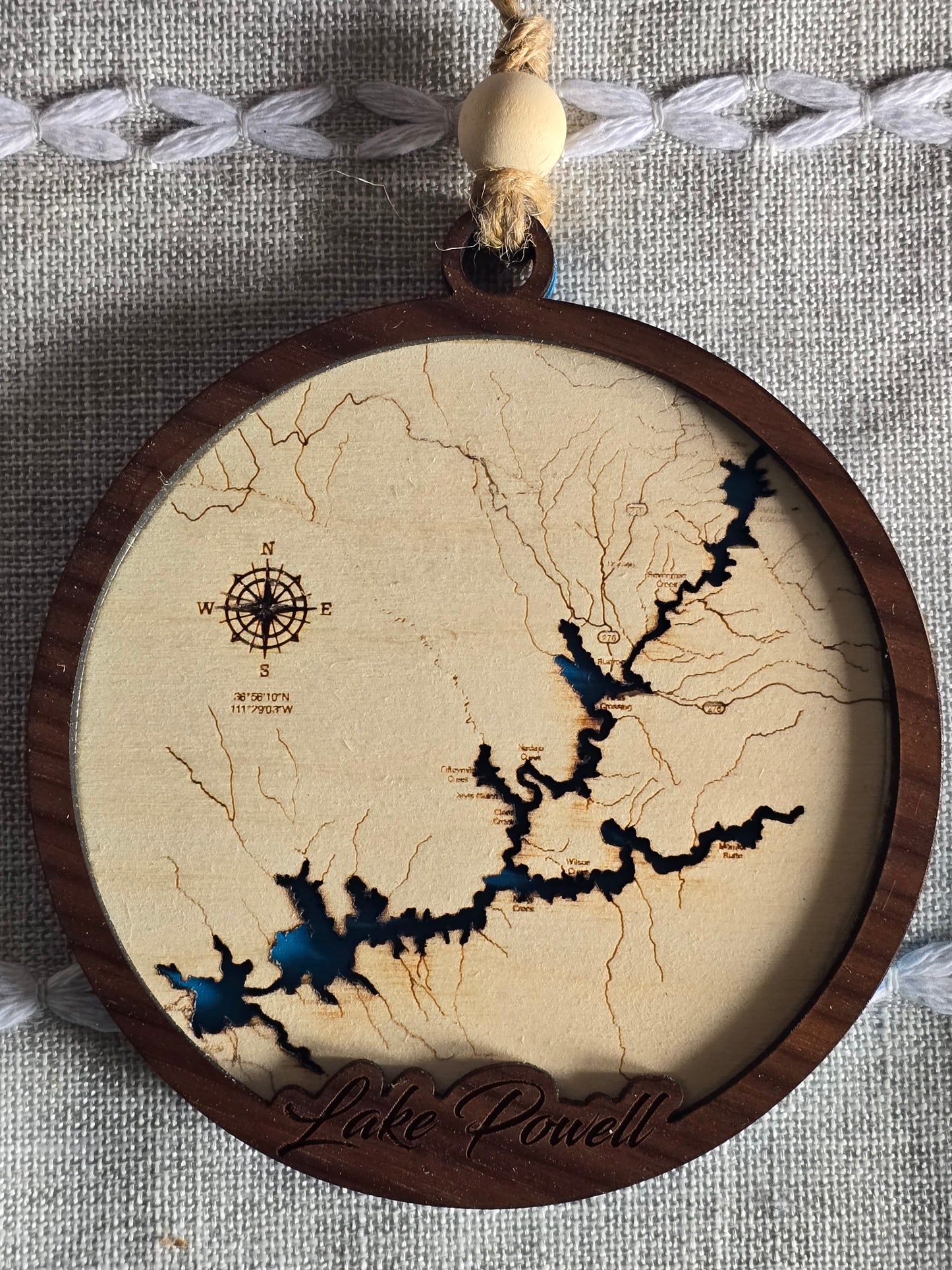 Lake Powell Map Ornament