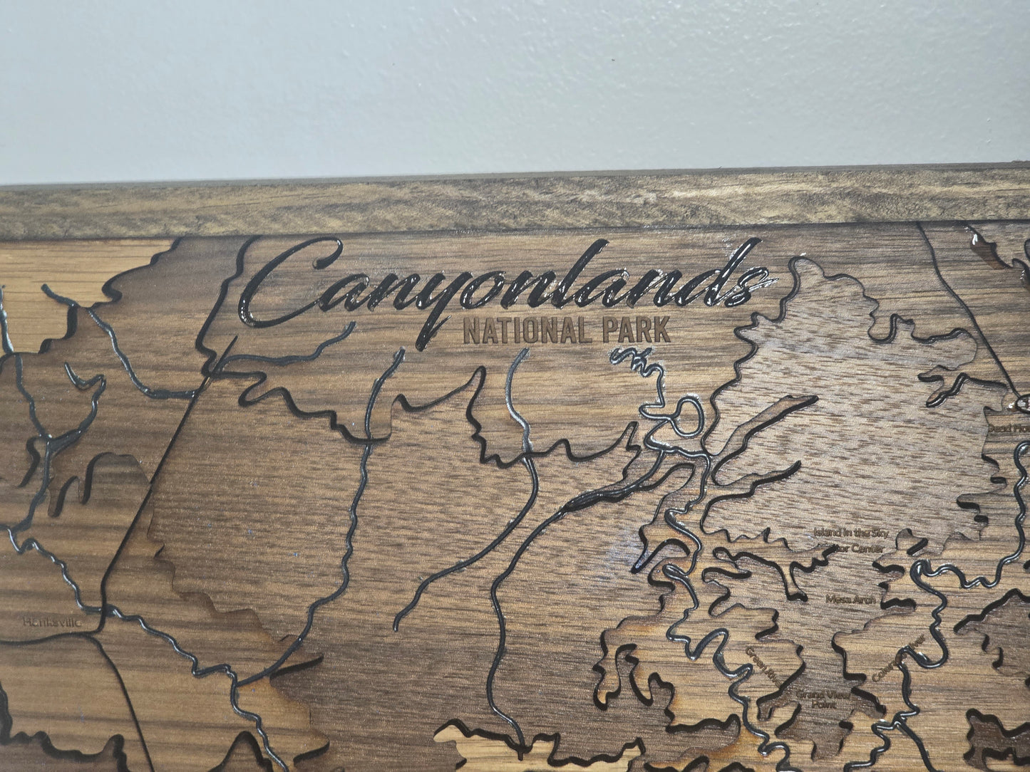 Canyonlands National Park Dark Wood Map