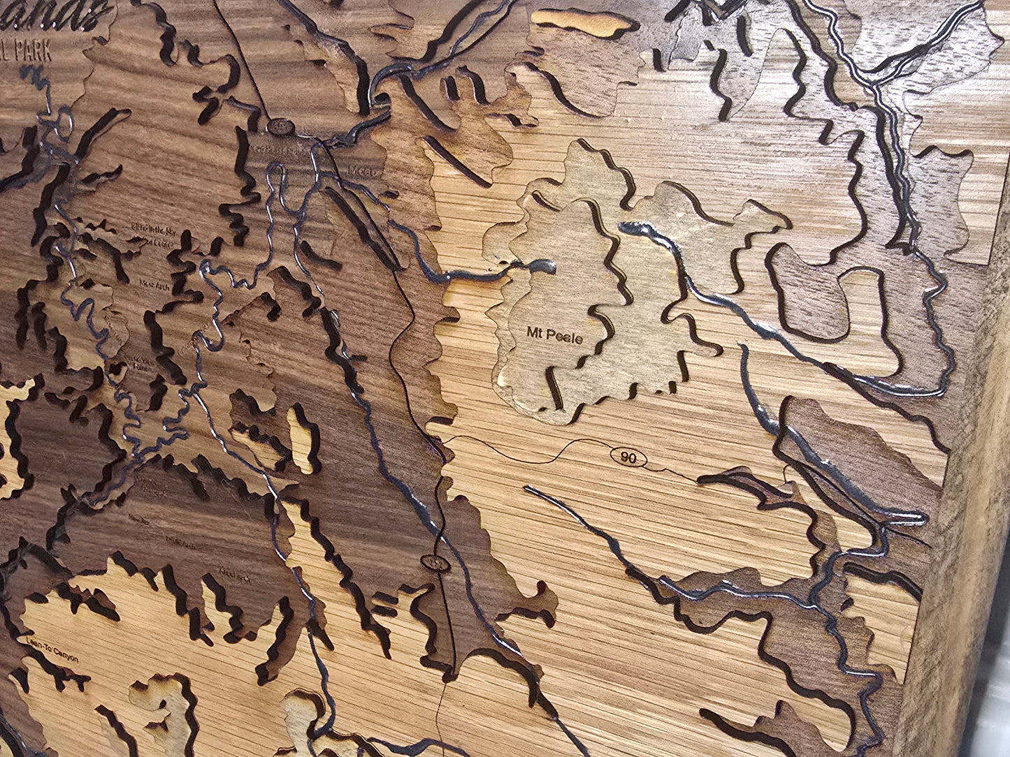 Canyonlands National Park Dark Wood Map