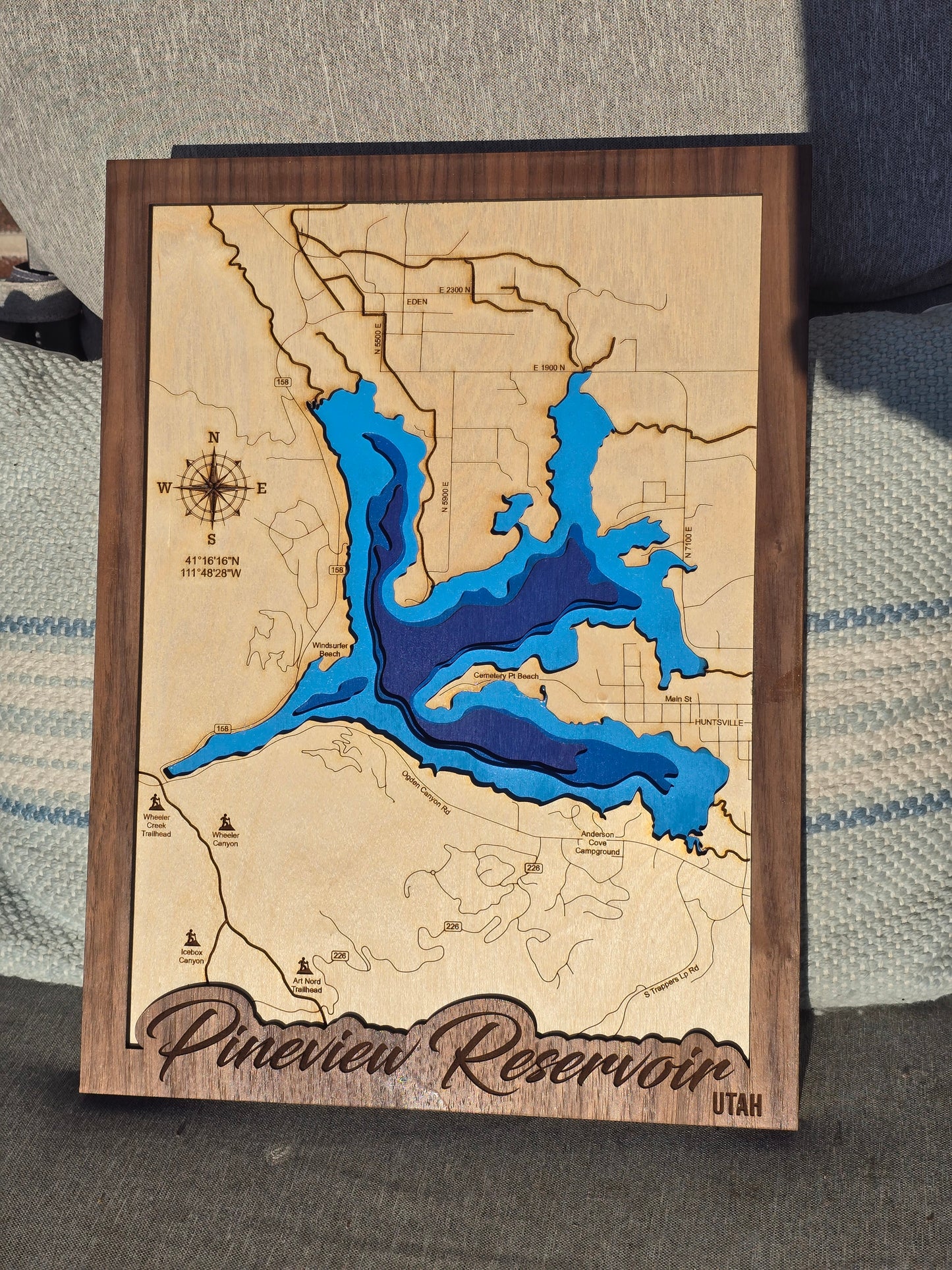 Pineview Reservoir Layered Lake Map