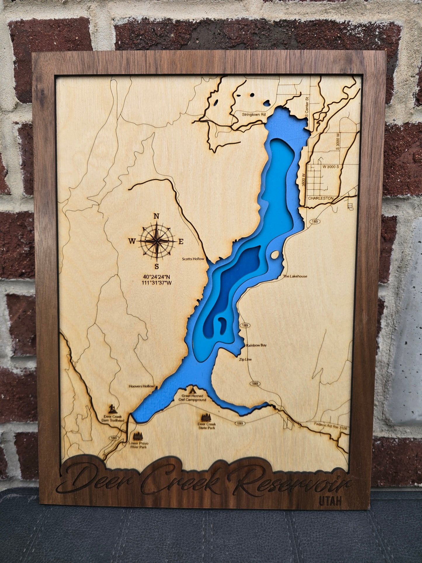 Deer Creek Reservoir Layered Lake Map