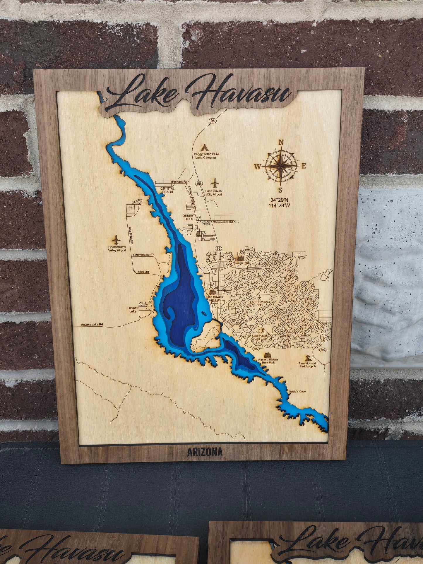 Lake Havasu Layered Lake Map