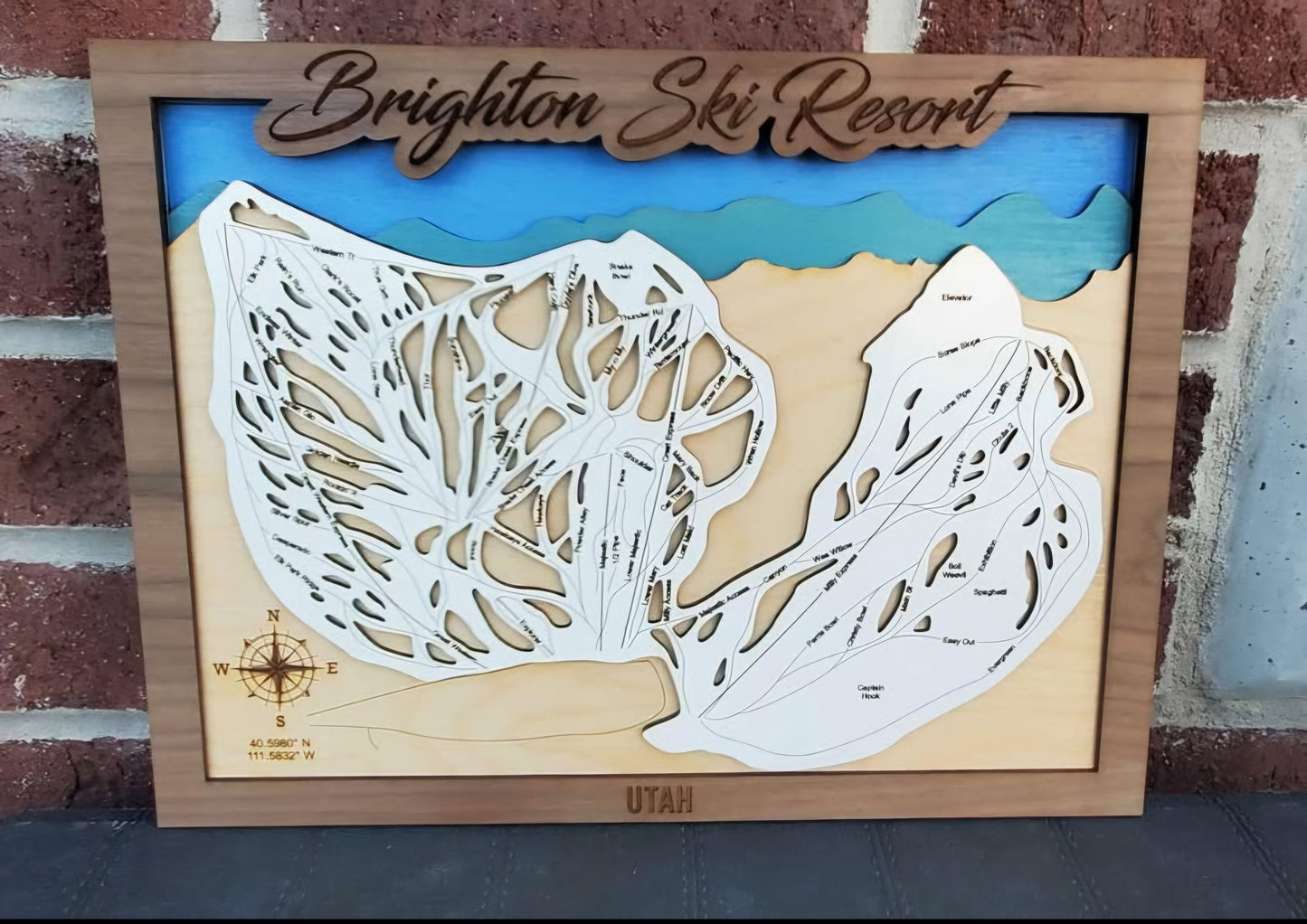 Brighton Ski Resort Layered Map