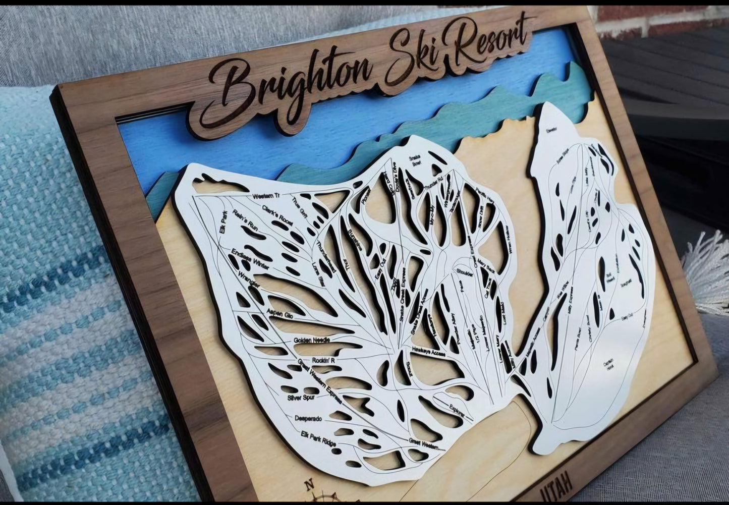 Brighton Ski Resort Layered Map