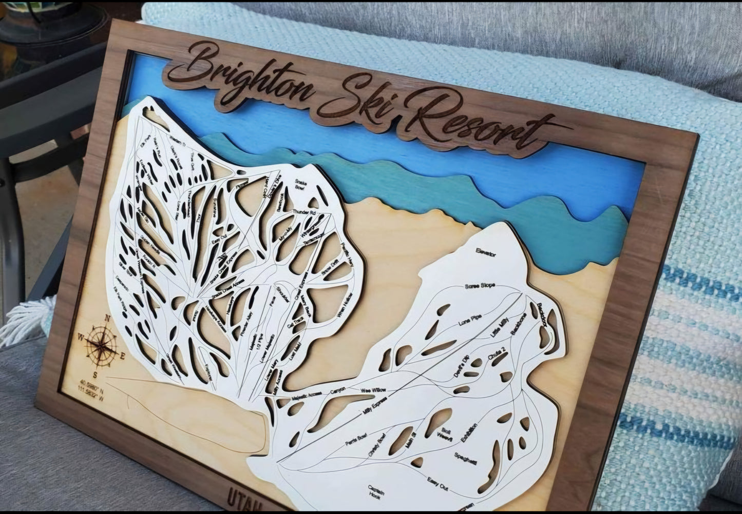 Brighton Ski Resort Layered Map