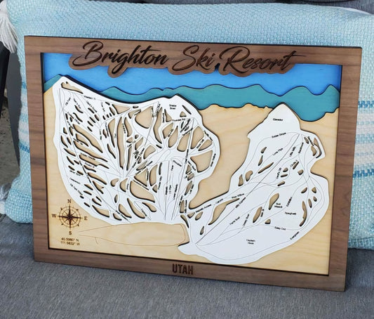 Brighton Ski Resort Layered Map