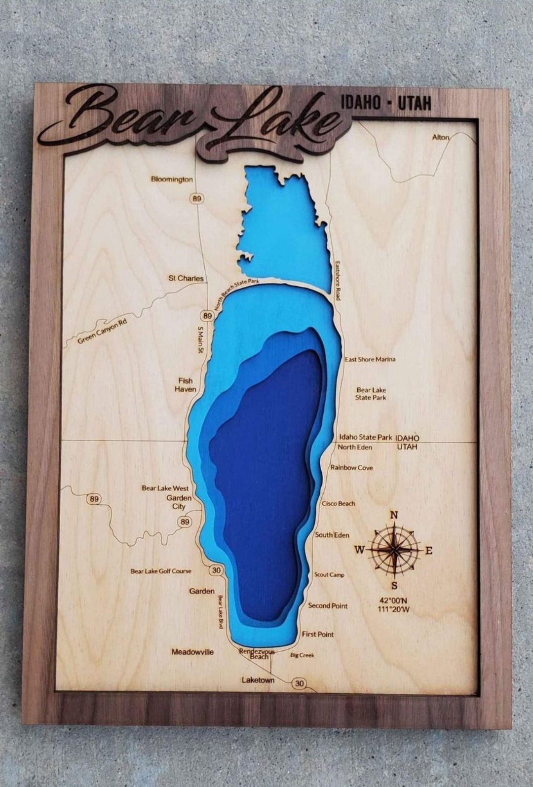 Bear Lake Layered Lake Map