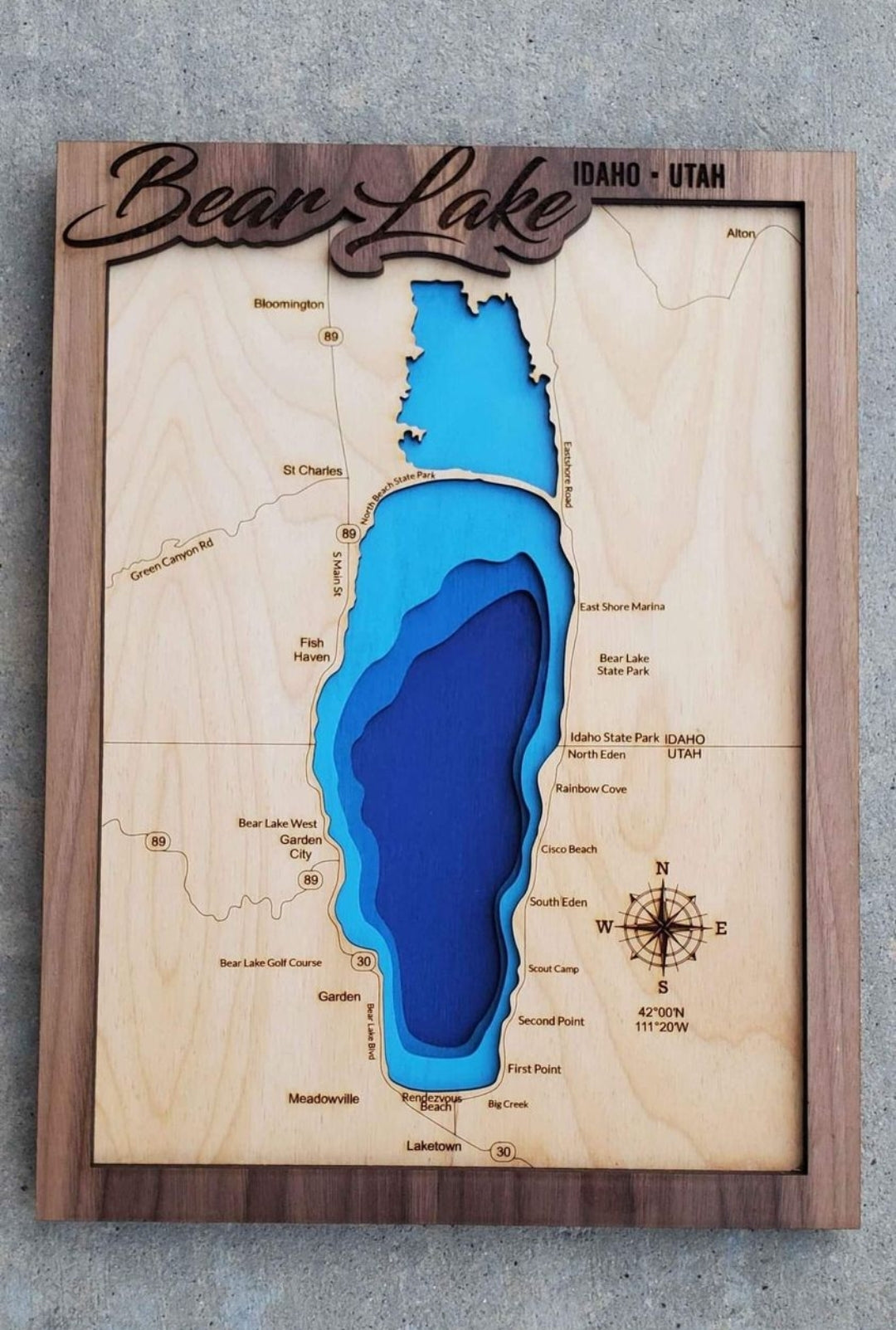 Bear Lake Layered Lake Map