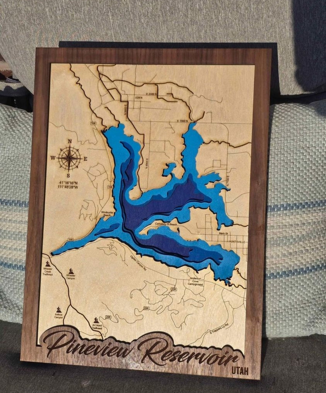 Pineview Reservoir Layered Lake Map