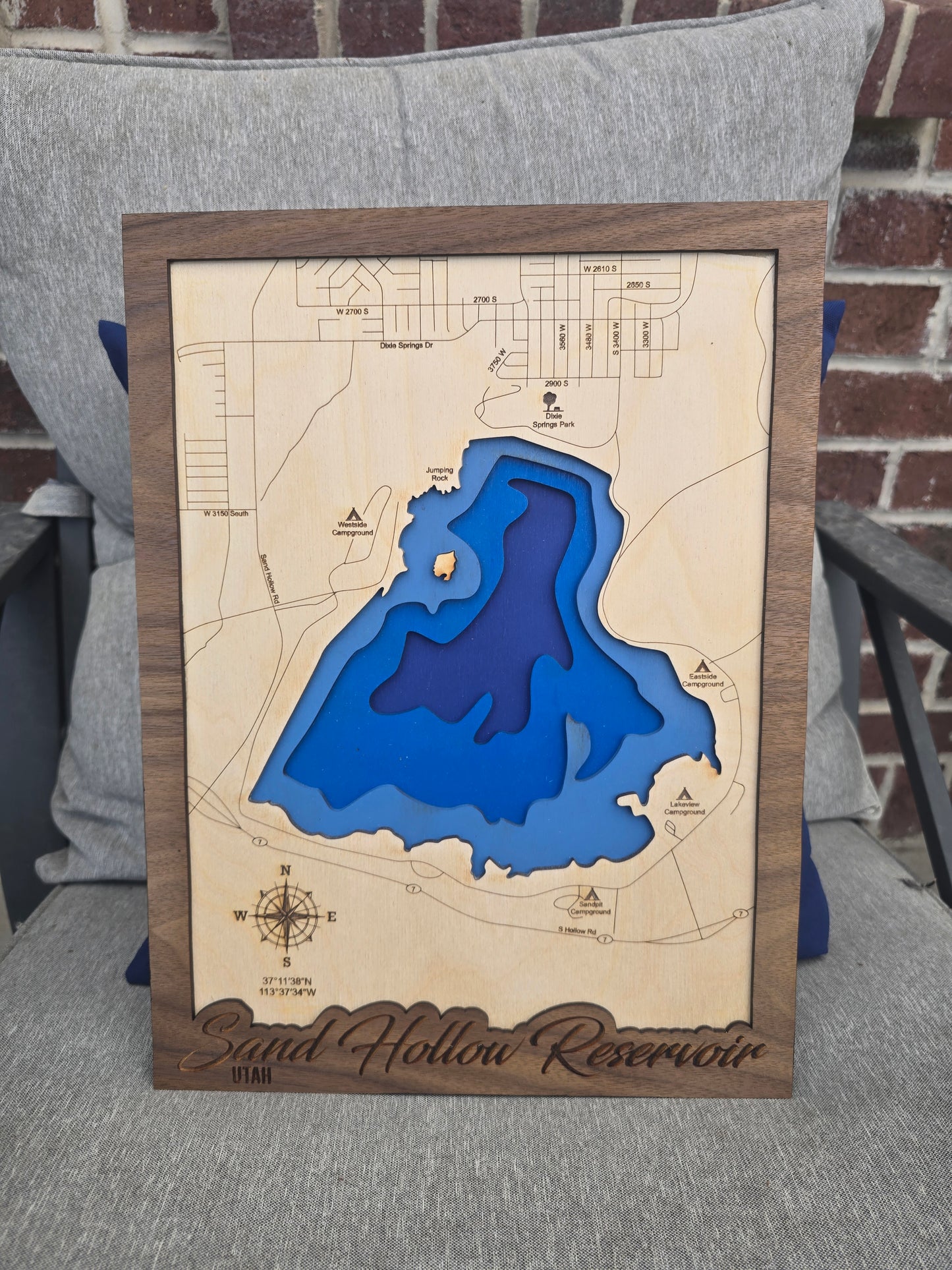 Sand Hollow Reservoir Layered Lake Map