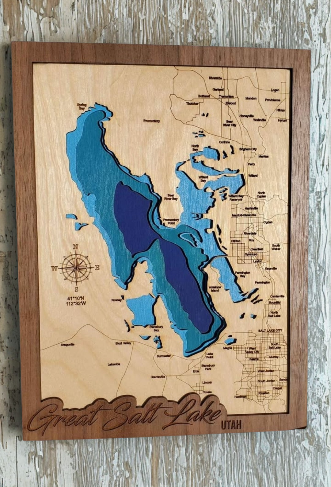Great Salt Lake Layered Lake Map