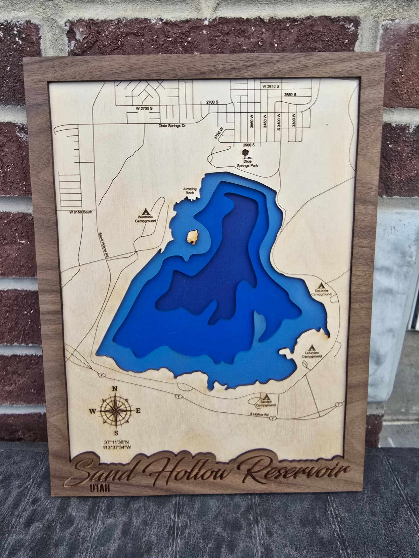 Sand Hollow Reservoir Layered Lake Map