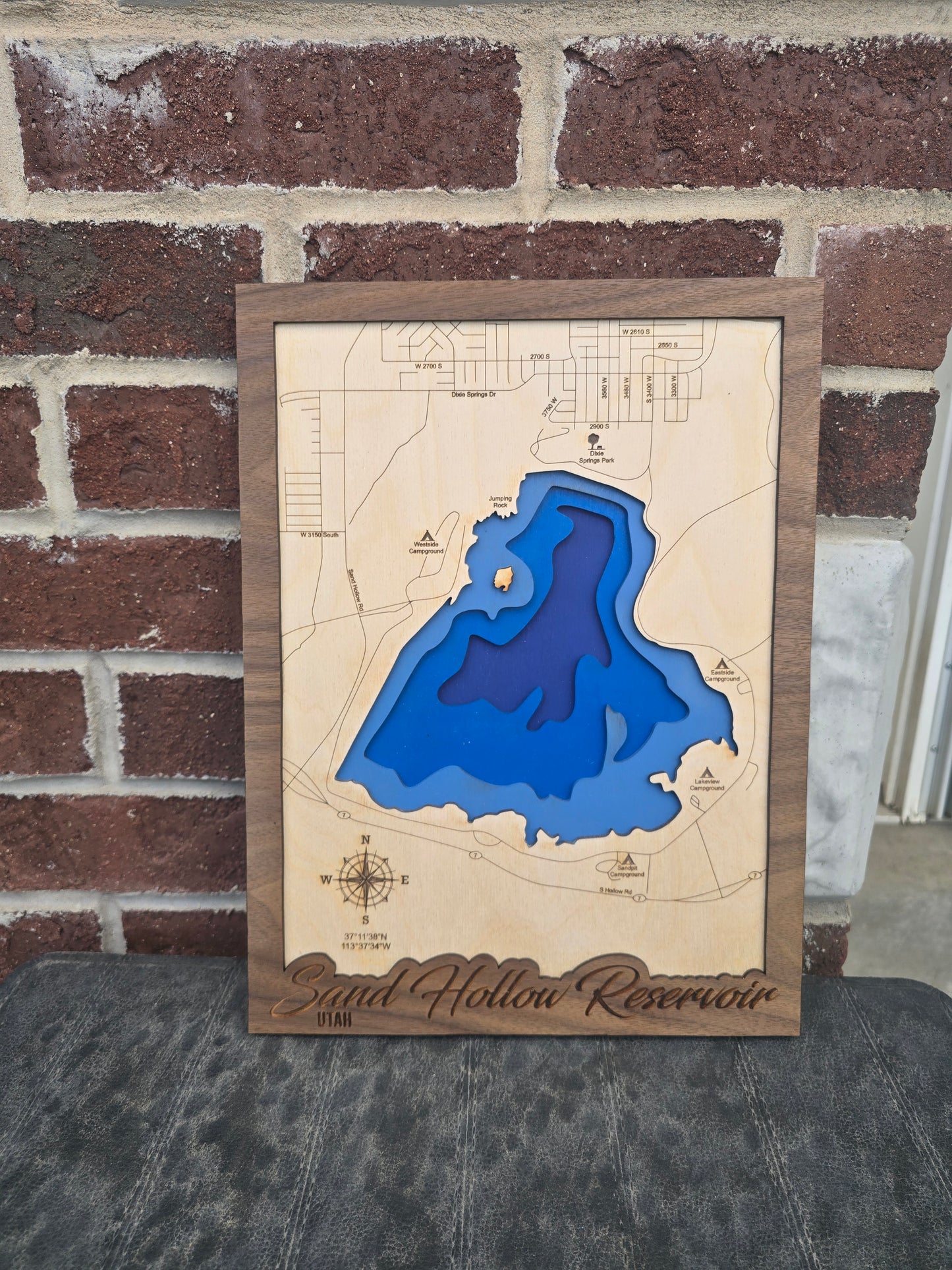 Sand Hollow Reservoir Layered Lake Map
